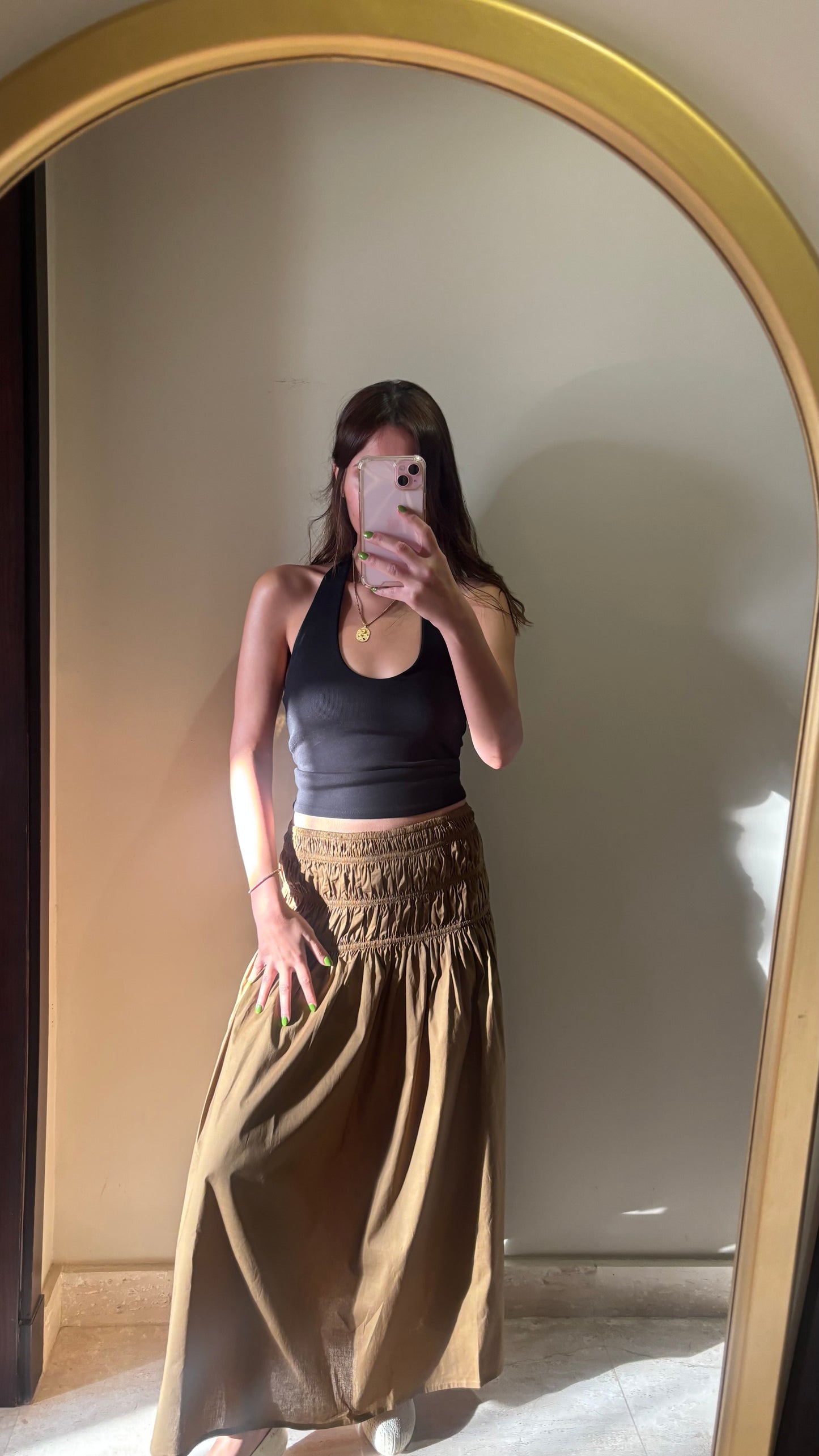 The Downtown Smocked Waist Skirt