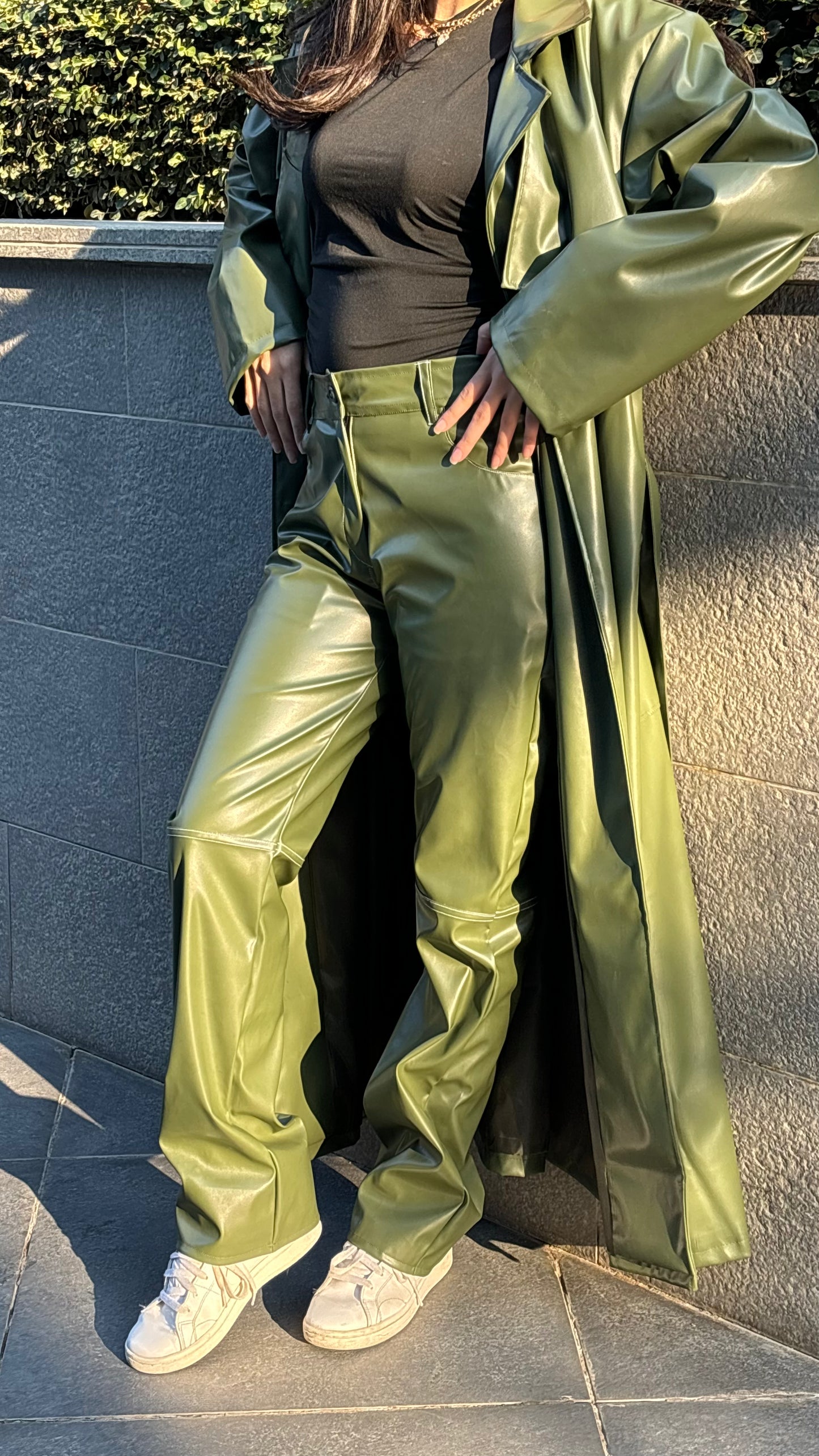 The Olive Faux Leather Pants