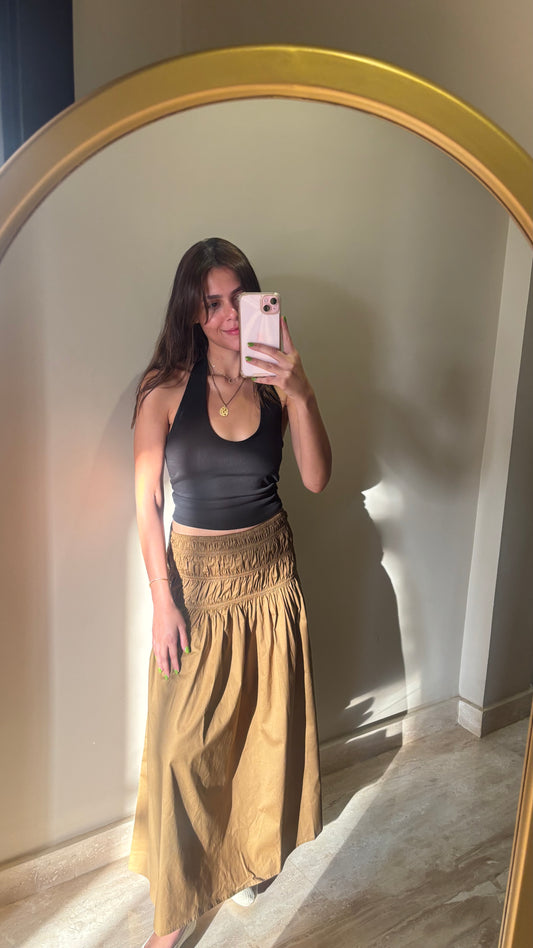 The Downtown Smocked Waist Skirt