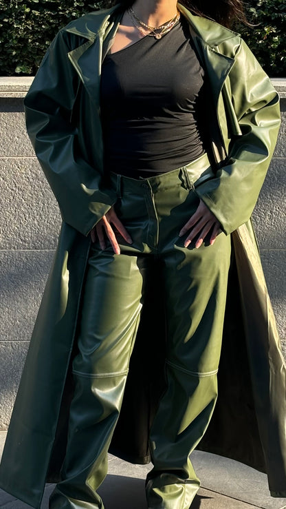 The Olive Faux Leather Pants
