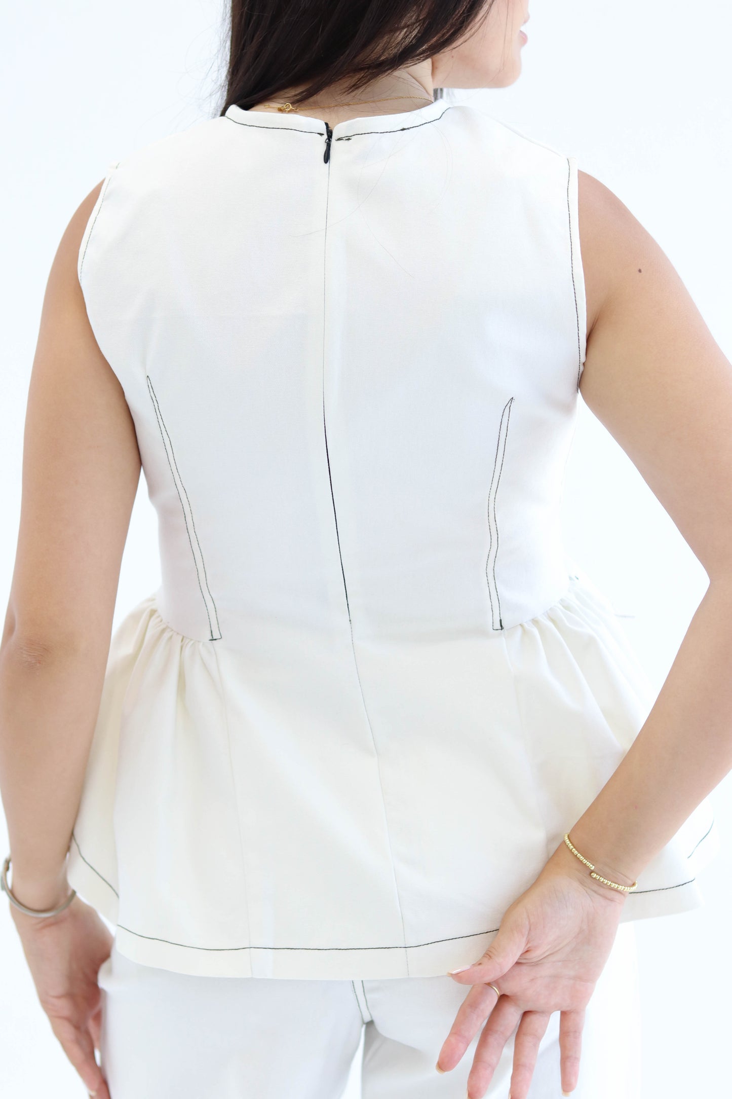 The White Peplum Ensemble set