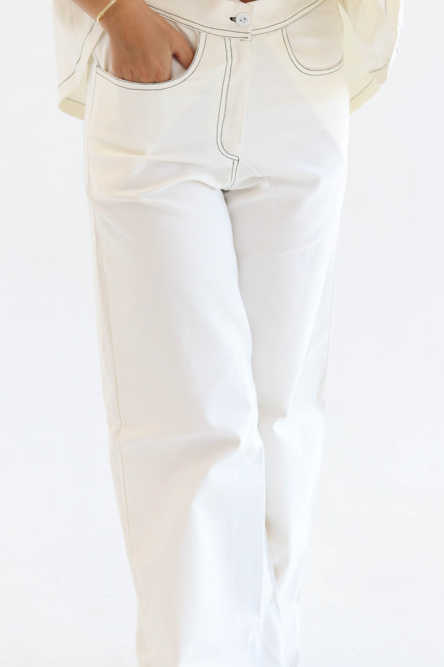 The White Peplum Ensemble set