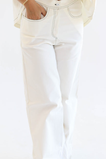 The White Peplum Ensemble set