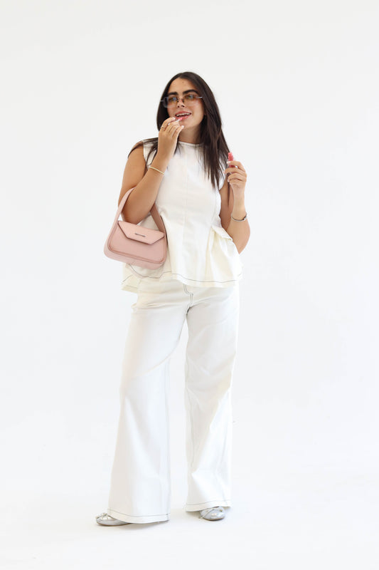 The White Peplum Ensemble set