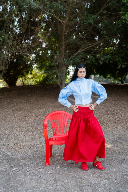 The Scarlet Smocked Waist Skirt