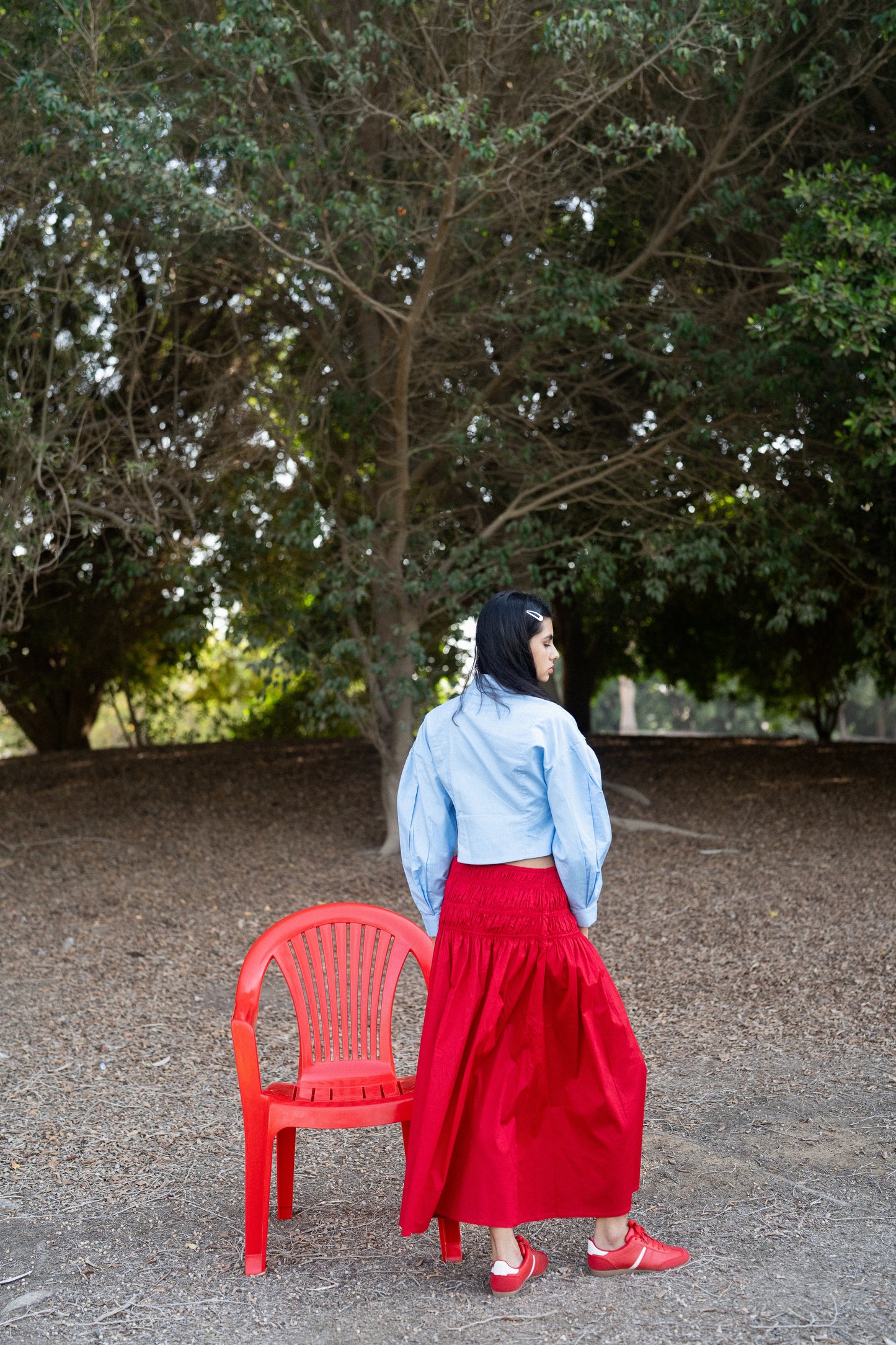The Scarlet Smocked Waist Skirt