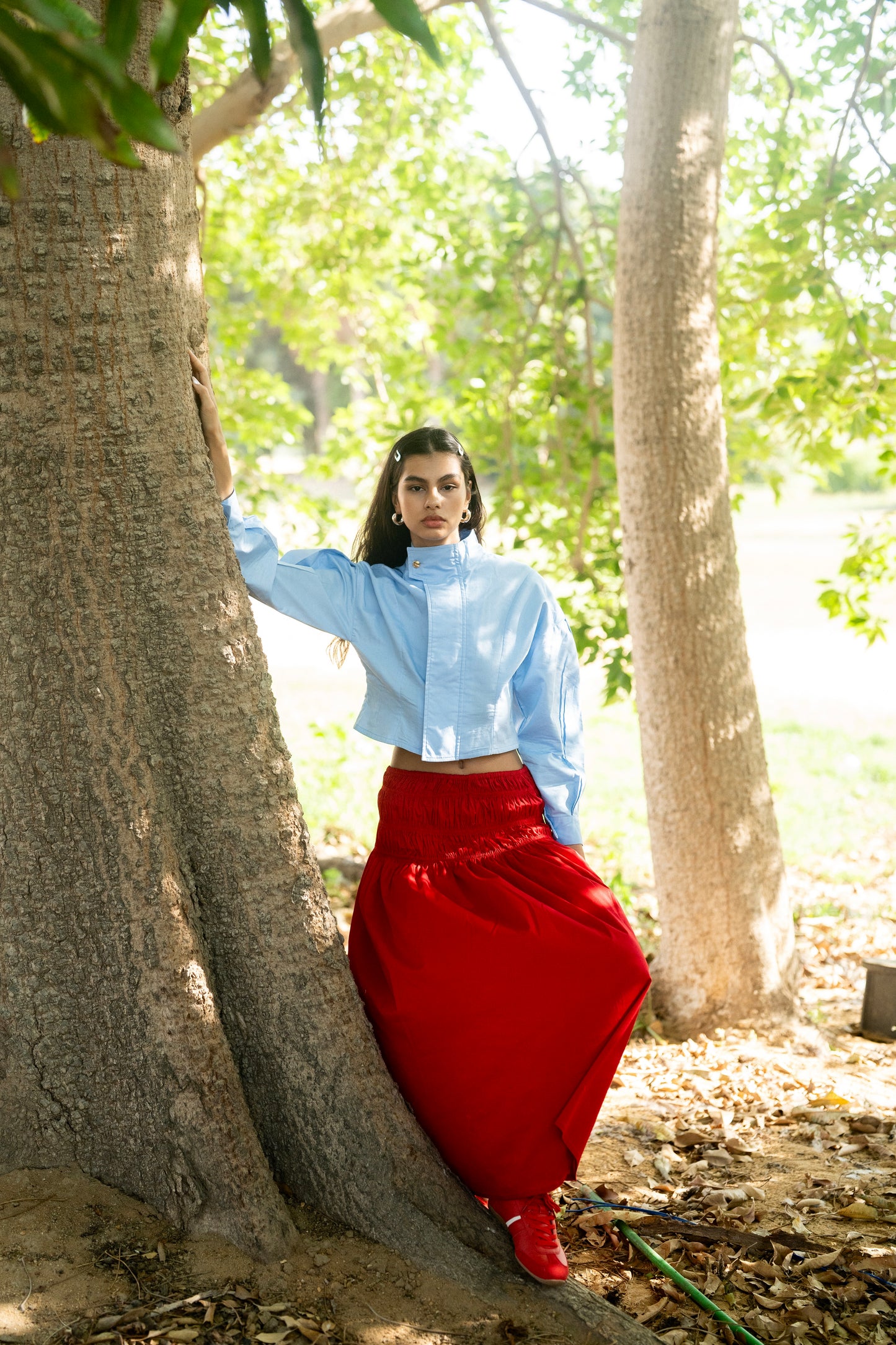 The Scarlet Smocked Waist Skirt
