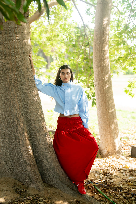 The Scarlet Smocked Waist Skirt
