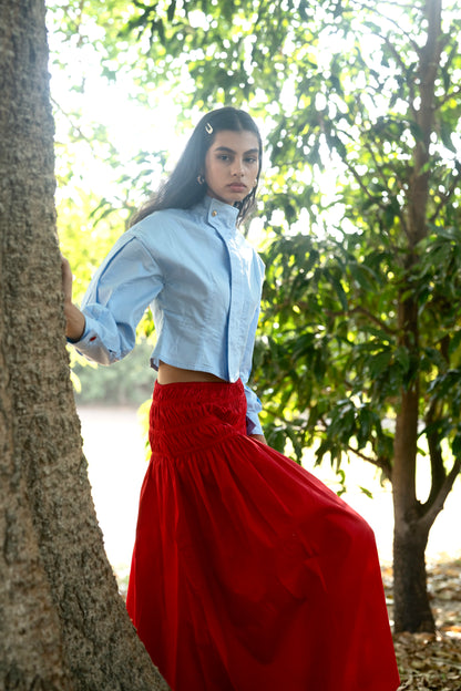 The Scarlet Smocked Waist Skirt
