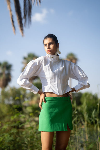 The Sculpted White Shirt