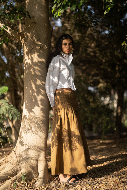 The Downtown Smocked Waist Skirt