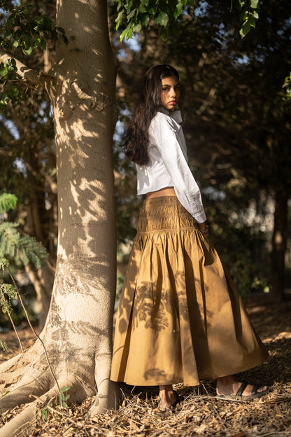 The Downtown Smocked Waist Skirt